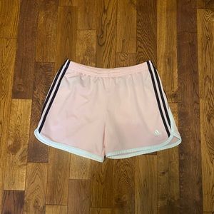 Pink Adidas shorts women’s size medium 4” length